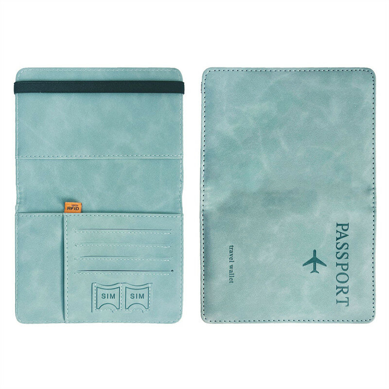 النساء الرجال تتفاعل Vintage جواز سفر الأعمال يغطي حامل متعدد الوظائف معرف البنك بطاقة بولي PU محفظة جلدية حافظة اكسسوارات السفر