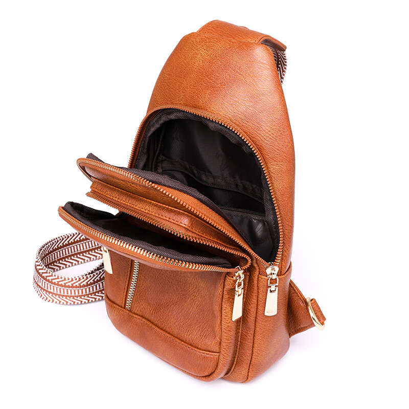 حقيبة صدر ضد السرقة للنساء ، حزمة رسول مع فتحة سماعة رأس ، محفظة متعددة الوظائف ، حزام فردي ، حقيبة كتف عصرية