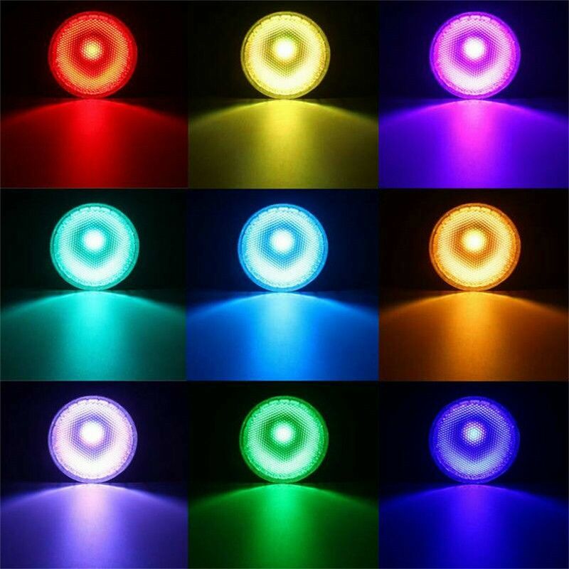 مصباح إضاءة ليد مع جهاز تحكم عن بعد ، مصباح RGB ، مصباح عاكس ، متعدد الألوان ، ديكور منزلي ، E27 ، 15 واط ، 25 واط ، 85-V ، PAR38