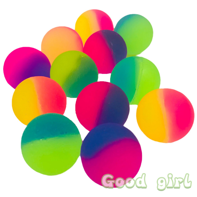 كرة مطاطية مرتدة ملونة للأطفال ، كرات قفز مرنة ، ألعاب رياضية ، لعبة ثنائية الألوان للأطفال ، ولد ، 1: 25