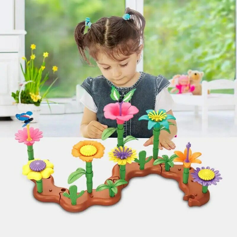 زهرة حديقة اللبنات اللعب ، لتقوم بها بنفسك ترتيب اللعب ، ترتيب الزهور ، Playset ، باقة الزهور