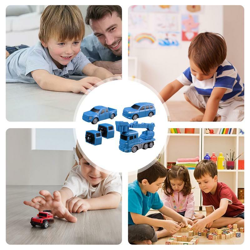 مجموعة مركبات بناء روبوت للأطفال الصغار ، ألعاب بناء أطفال متعددة الأغراض ، سيارات متحولة ، لعبة محمولة