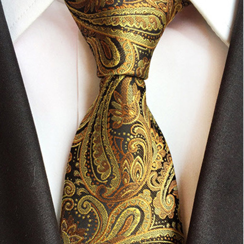 8 سنتيمتر التعادل الرجال الكلاسيكية طباعة منقوشة العديد من اللون أحدث تصميم الحرير ربطة العنق قميص اكسسوارات رجل مكتب حفلة هدية