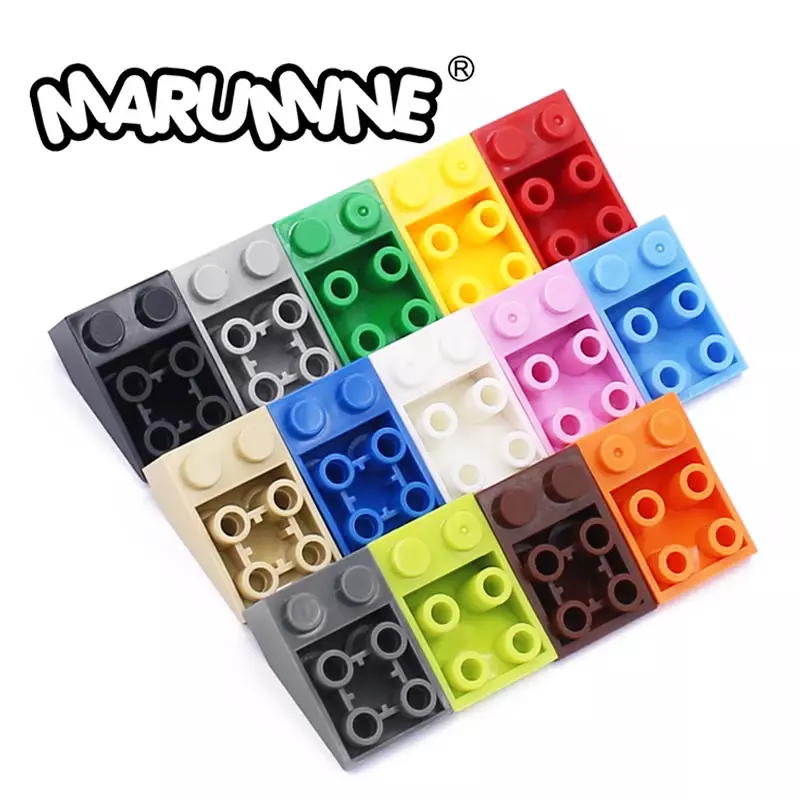 Marumine 2x3 مقلوب المنحدر MOC بناء الطوب أجزاء 30 قطعة الكلاسيكية خلق السائبة اللبنات متوافق مع 3747 الملحقات لعبة