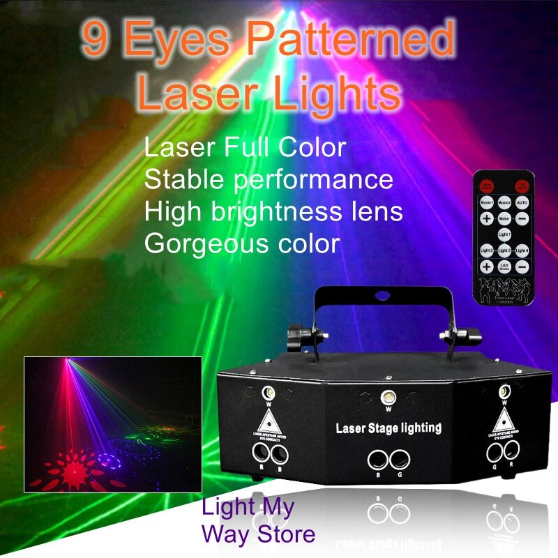 الملونة الدورية بنجي أضواء المرحلة ، ثمانية عيون أضواء الليزر ، بار و KTV فلاش ، أضواء الغلاف الجوي ، نجمة عيد الميلاد