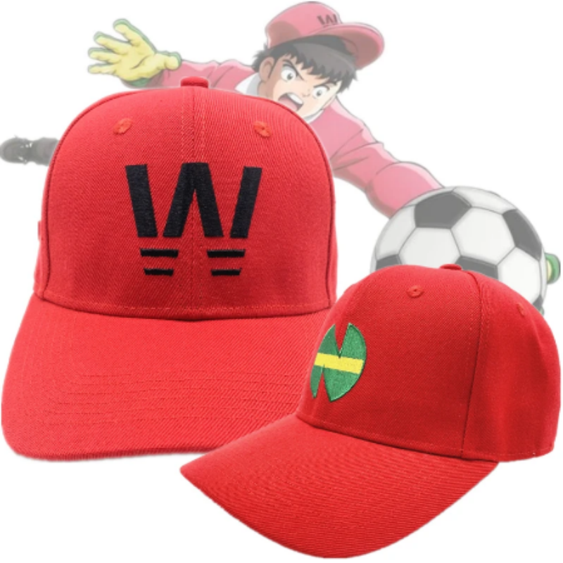 قبعة الكابتن تسوباسا نانكاتسو المطرزة بشعار فريق تاتامي واكاباياشي جينزو التأثيرية قبعة بيسبول حمراء اللون وقت الفراغ