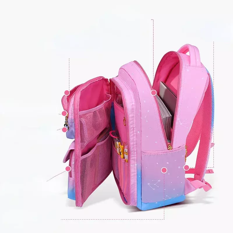 مقاوم للماء باب الثلاجة تصميم ظهره للأطفال ، حقيبة مدرسية لطيف للفتيات ، طالب 6-12 سنة
