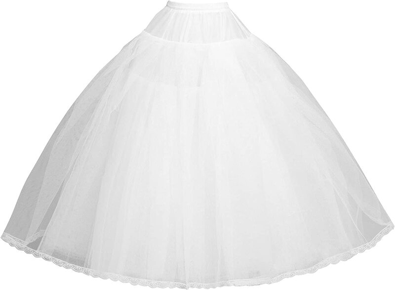 8 طبقات تول هوبليس ثوب نسائي كرينولين فساتين الزفاف الزفاف MPT018 الأبيض