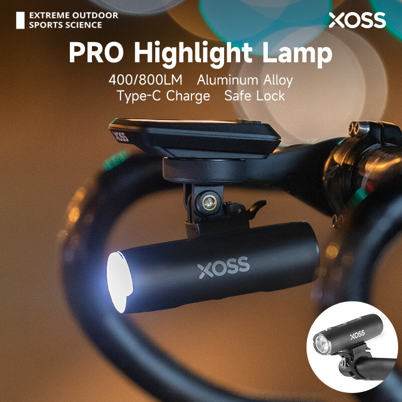 XOSS مصباح الدراجة الأمامي 400/800/1500 Lm مقاوم للماء USB قابلة للشحن مصباح أمامي متب رئيس أضواء دراجة فلاش الشعلة