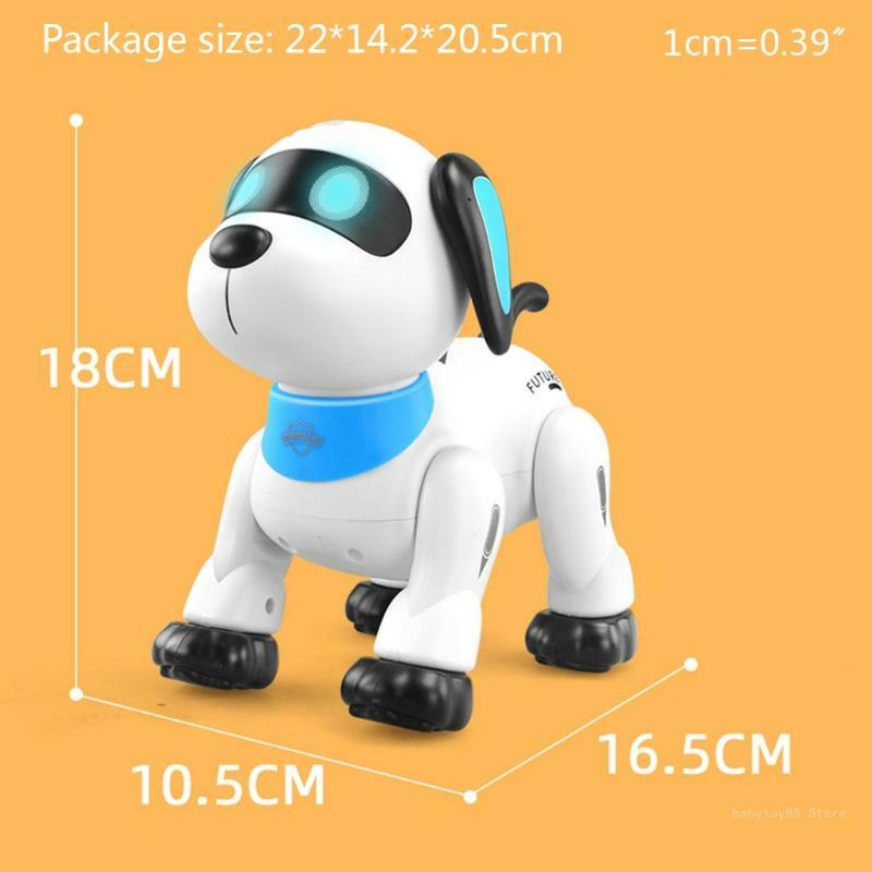 Y4UD التحكم عن بعد الكلب الروبوتية حيلة جرو التحكم الصوتي اللعب الإلكترونية الحيوانات الأليفة الرقص روبوت قابل للبرمجة مع