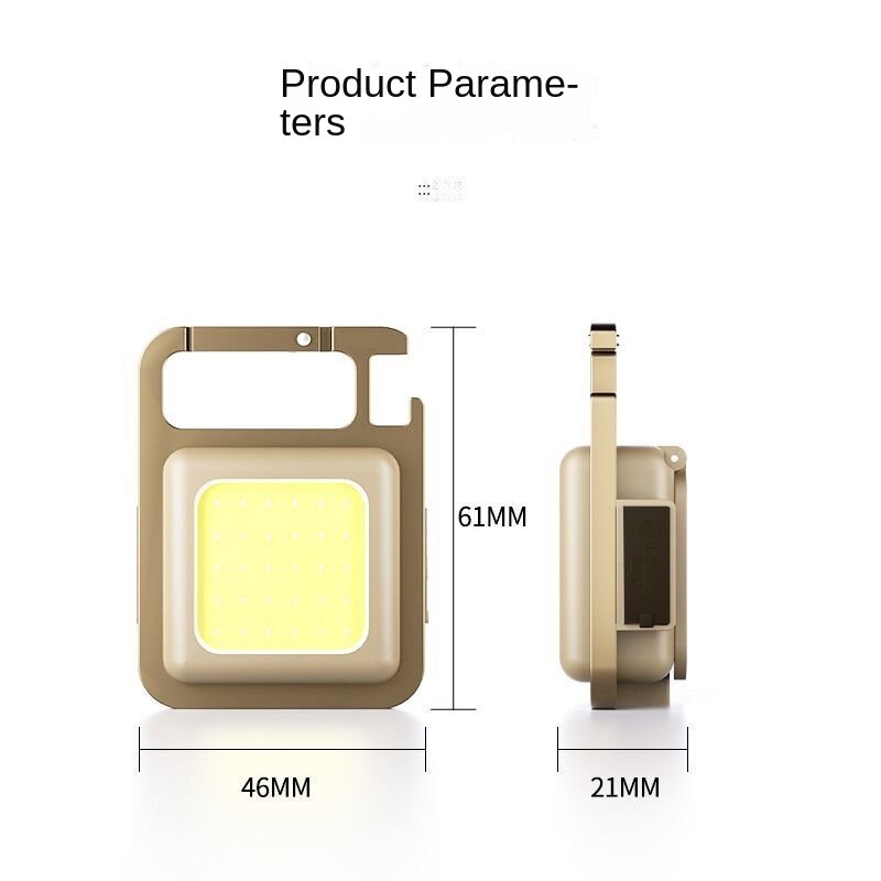 مصباح LED صغير محمول ، مصباح يدوي جيب ، سلاسل المفاتيح ، USB قابلة للشحن للتخييم في الهواء الطلق ، المفتاح الصغير ، 500mAh ، 1-16 قطعة