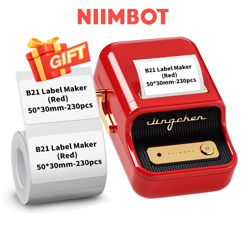 Niimbot B21 طابعة حرارية لاسلكية تسمية ملصق صغير الباركود بلوتوث المحمولة جيب بار كود الأسعار علامة الطابعات التطبيق المجاني