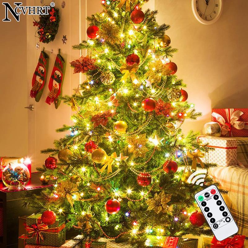 أضواء سلسلة الأسلاك النحاسية LED مقاوم للماء ، إكليل الجنية ، عيد الميلاد ، في الهواء الطلق ، جهاز التحكم عن بعد ، USB بالطاقة ، ديكور الزفاف ، 8 طرق