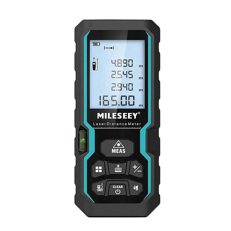 Mileseey S6 ليزر مسافة متر 40 متر/120 متر ، Rangefinder مع فقاعة المستوى ، شاشة LCD مع الخلفية ، أدوات قياس للمنزل