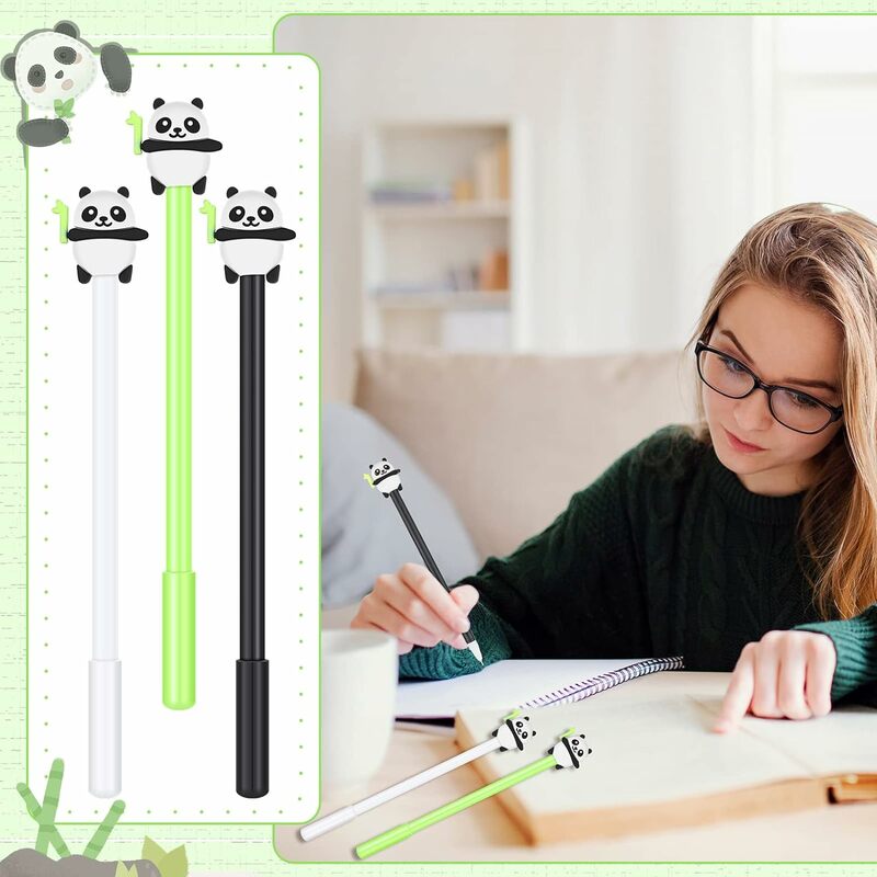 مجموعة أقلام جل باندا ، رسوم كرتونية للحيوانات ، قلم حبر لطيف ، أدوات كتابة كاواي ، أدوات مكتبية ، مستلزمات مكتبية