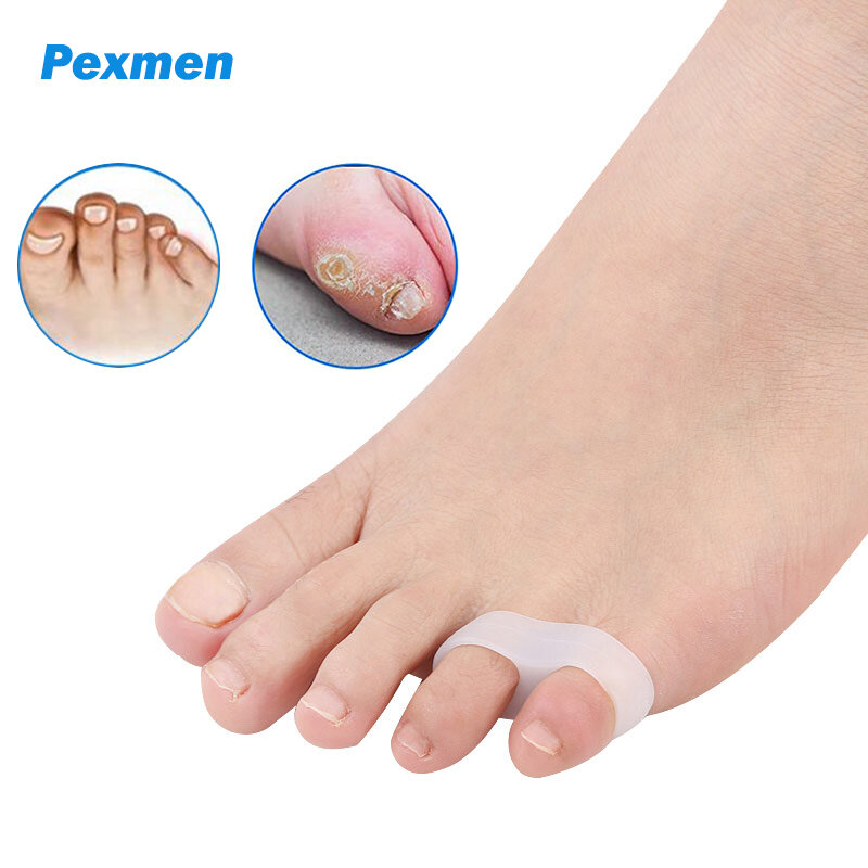 Pexmen 2/4 قطعة هلام بينكي فاصل أصابع القدم قليلا تو فاصل لتداخل تو النسيج نفطة تخفيف آلام القدم للأطفال