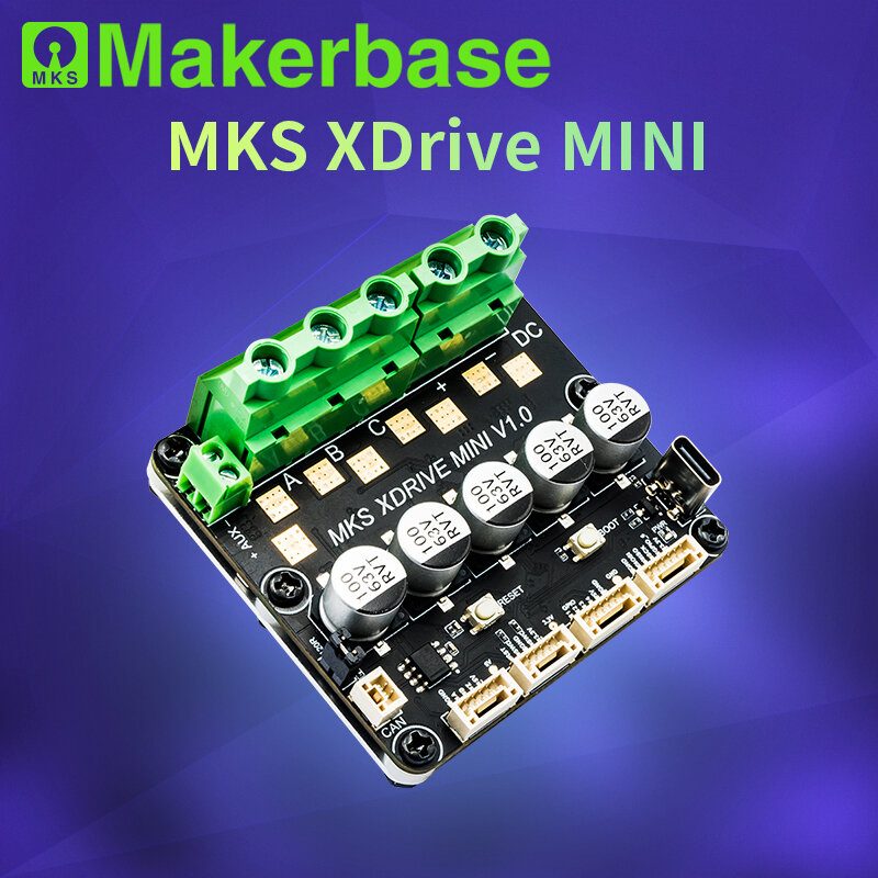 وحدة تحكم محرك سيرفو صغيرة عالية الدقة من Makerbase-XDrive ، تعتمد على ODrive3.6 مع AS5047P على متنها