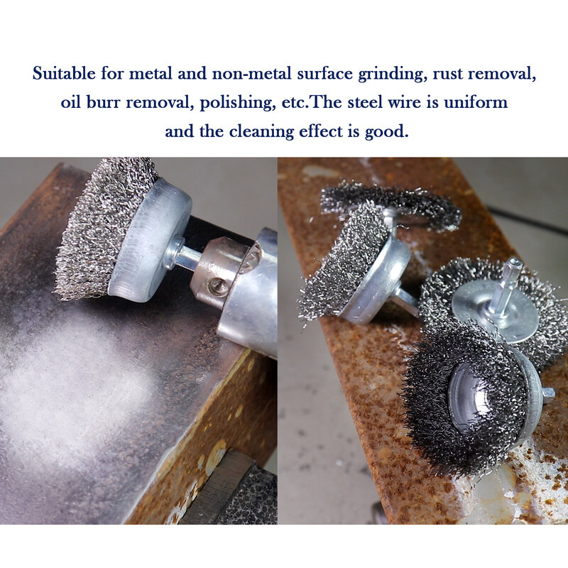 فرشاة أسلاك الفولاذ لتلميع القرص ، أداة دوارة لدريمل ، اكسسوارات معدنية ، 1 قطعة