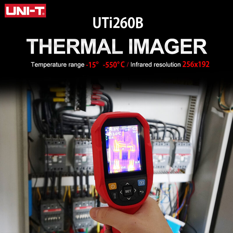 UNI-T UTI260B UTI260A  كاميرا تصوير حرارية 256x192 (بما في ذلك البطارية) 25Hz لفحص التسرب والصيانة كاميرا تعمل بالأشعة تحت الحمراء