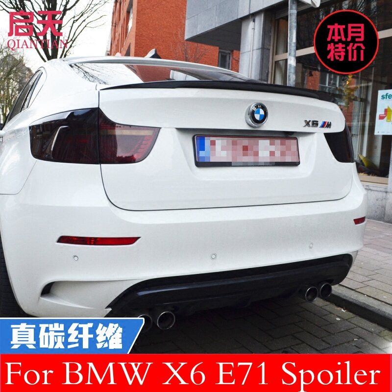 ل BMW X6 E71 المفسد الكربون الألياف المفسد ل X6 2008 2009 2010 2011 2012 2013 الخلفية الجذع الجناح الأداء المفسد