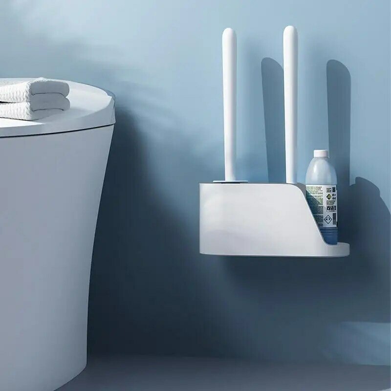 المرحاض السلطانية فرشاة و حامل سيليكون الحمام تنظيف الغسيل قابلة لإعادة الاستخدام المرحاض تنظيف لوازم سيليكون رئيس تنظيف فرشاة