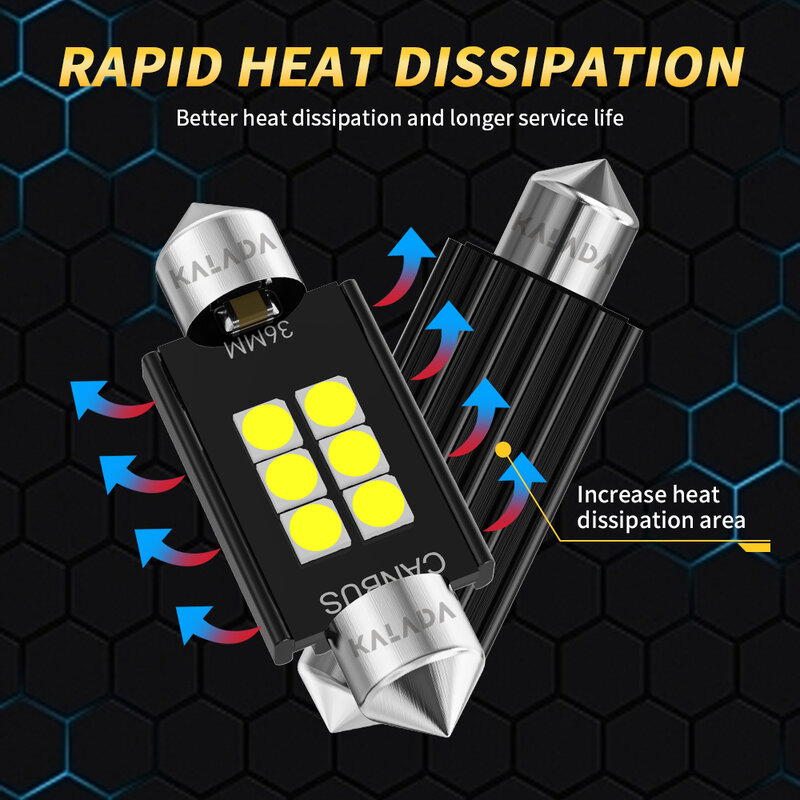 10 قطعة C5W C10W LED لمبات في Canbus 31 مللي متر 36 مللي متر 39 مللي متر 41 مللي متر اكليل السيارات الداخلية مصباح سقف القراءة لمبة ترخيص لوحة مصباح 6000K الأبيض