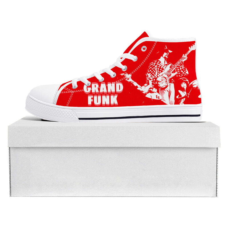 Grand Funk-أحذية رياضية قماشية غير رسمية للأزواج ، أحذية مصنوعة خصيصًا للرجال والنساء ، فرقة سكك حديدية ، جودة عالية ، جودة عالية
