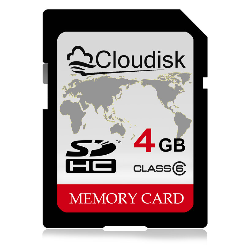 بطاقة ذاكرة كلوديسك للكاميرا ، بطاقة SD ، خريطة العالم ، فئة 6 ، 4GB ، 2GB ، 1GB ، 128MB