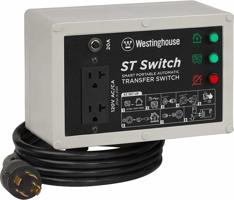 Westinghuous معدات الطاقة الخارجية مفتاح ST ، تقنية النقل التلقائي المحمولة الذكية ، بديل قياسي منزلي