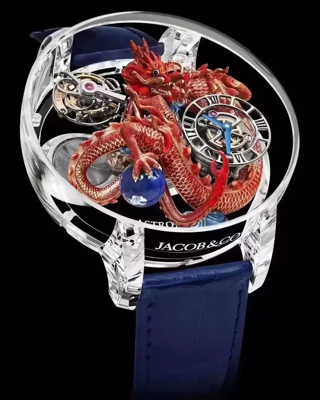 ساعة يد ميكانيكية على شكل تنين ، عجلة حذافة سماوية ، ساعة قمة آسيوية ، إصدار محدود ، موضة راقية