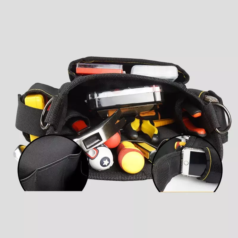 حقيبة أدوات أكسفورد كهربائي ، منظم حزام ، حقائب الخصر ، تخزين كهربائي محترف ، ميكانيكي ، جيب متعدد الوظائف