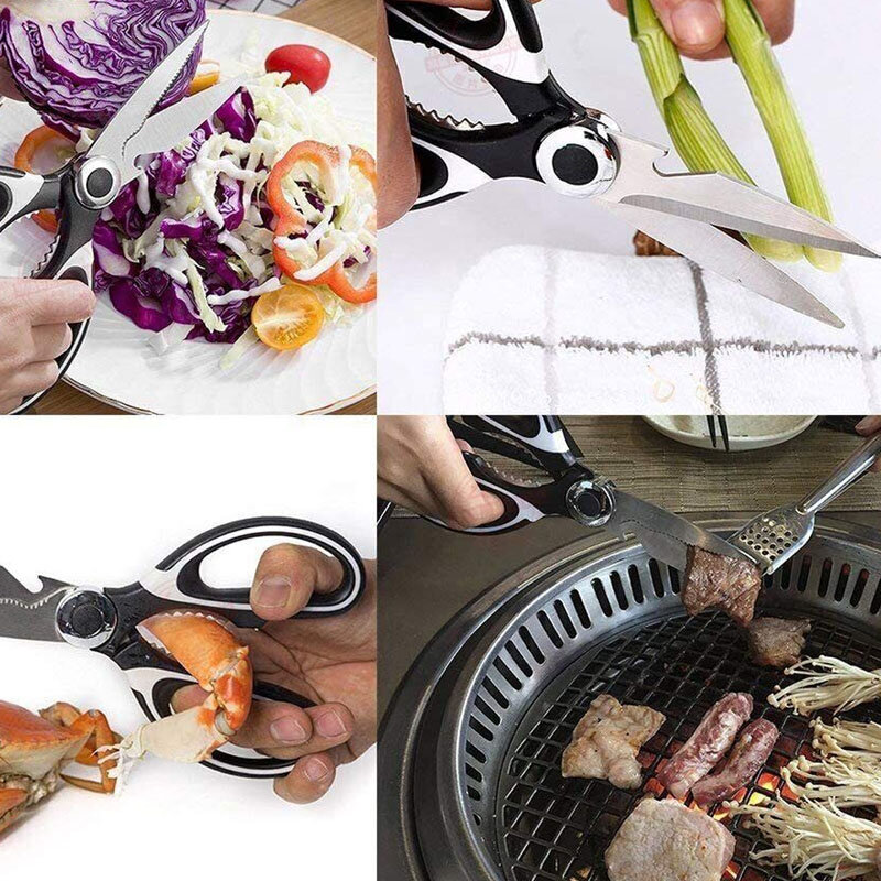 مقص الفولاذ المقاوم للصدأ متعددة الوظائف ، مقصات الدجاج والأسماك اليابانية القوية ، أدوات المطبخ المنزلية