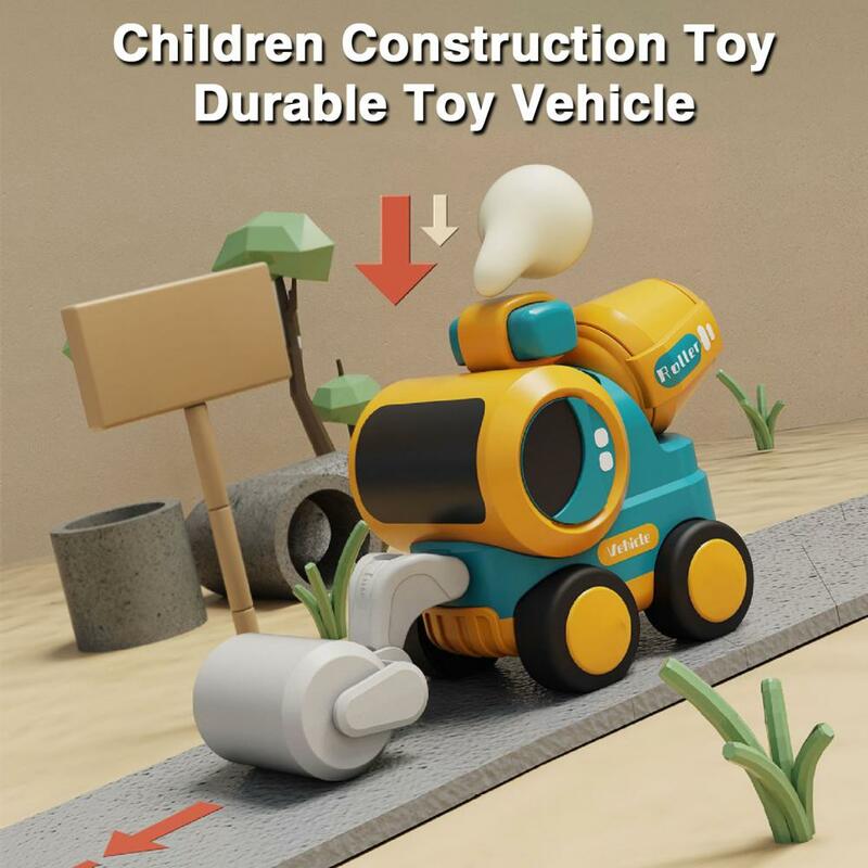 لعبة سيارة بناء صغيرة للأطفال الصغار ، تتحرك المفاصل لعبة سيارة ، حفارة بحجم الجيب ، شاحنة الهندسة ، الأطفال الصغار مضحك ، اضغط على الذهاب