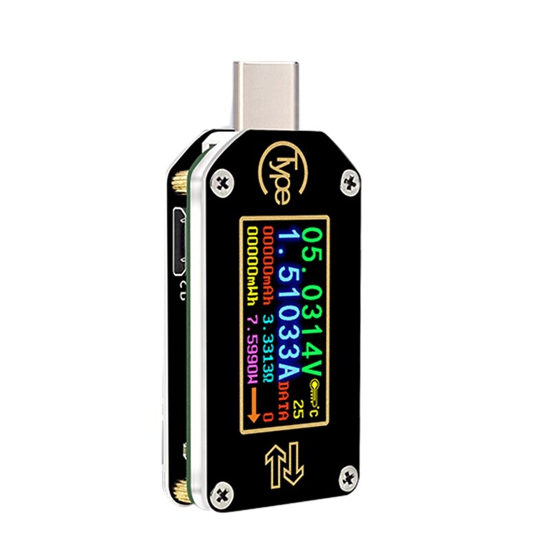 USB Type-C PD trigler ، مقياس التيار الكهربائي للجهد ، مقياس السعة ، قياس 2 طريقة ، بطارية شاحن ، جهاز اختبار شاشات الكريستال السائل