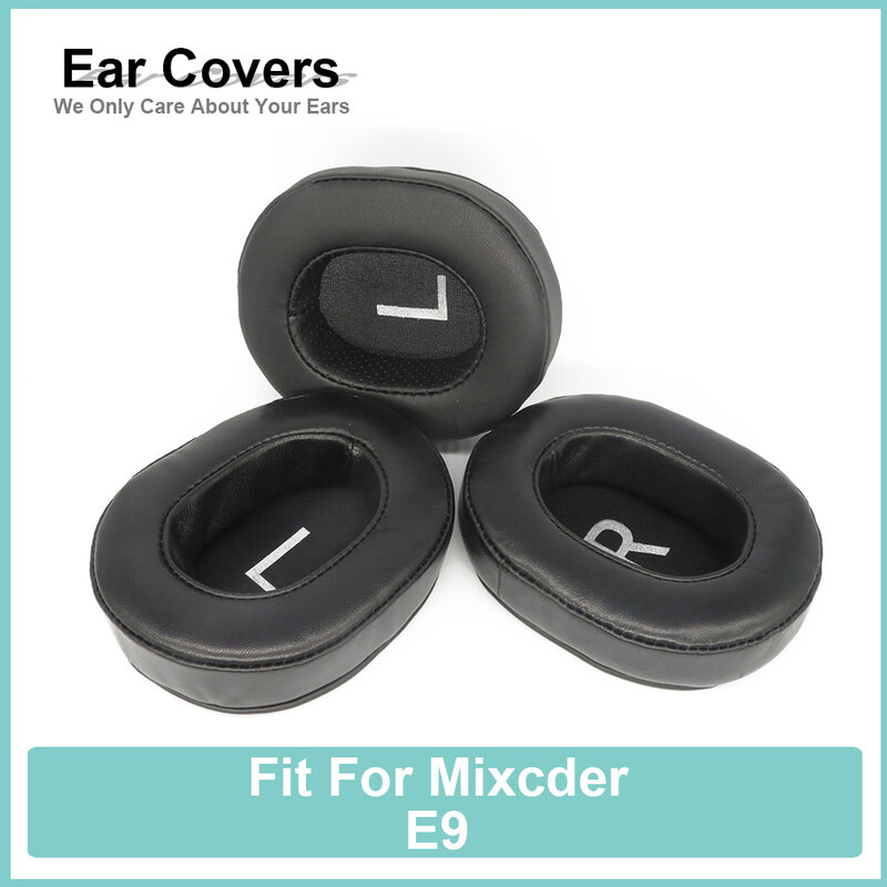 وسادات الأذن ل Mixcder E9 سماعة سماعات الأذن البروتين القطيفة الغنم منصات رغوة بطانة للأذن أسود مريح