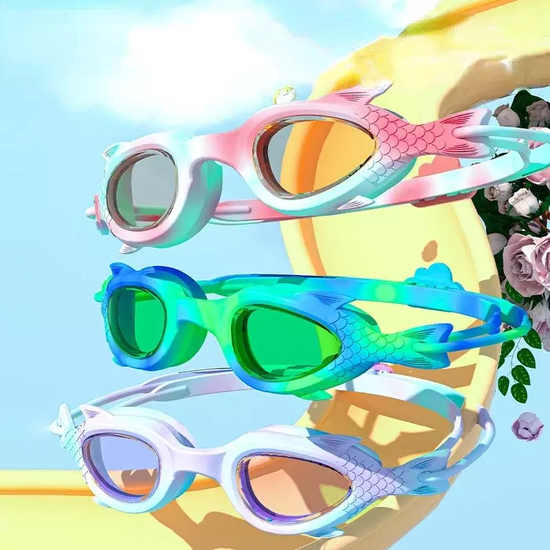 نظارات السباحة للأطفال مقاوم للماء ومكافحة الضباب نظارات التدريب المهني للبنين والبنات معدات نظارات السباحة