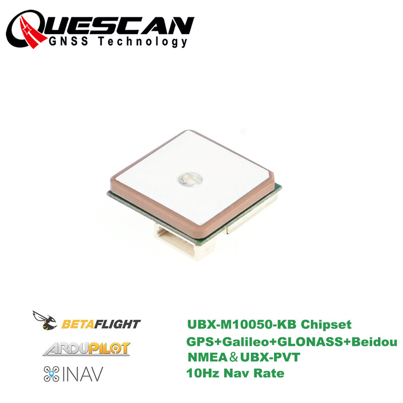 QUESCAN 18 مللي متر M10SD 10 هرتز وحدة GPS مع بوصلة للتحكم في الطيران Betaflight INAV Ardupilot PIX APM GPS أفضل من M8N