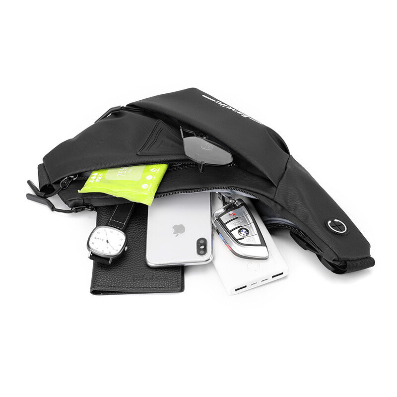 الرجال حقيبة الكتف مقاوم للماء USB أكسفورد حقيبة كروسبودي الرافعة متعددة الوظائف قصيرة السفر رسول الصدر حزمة للذكور