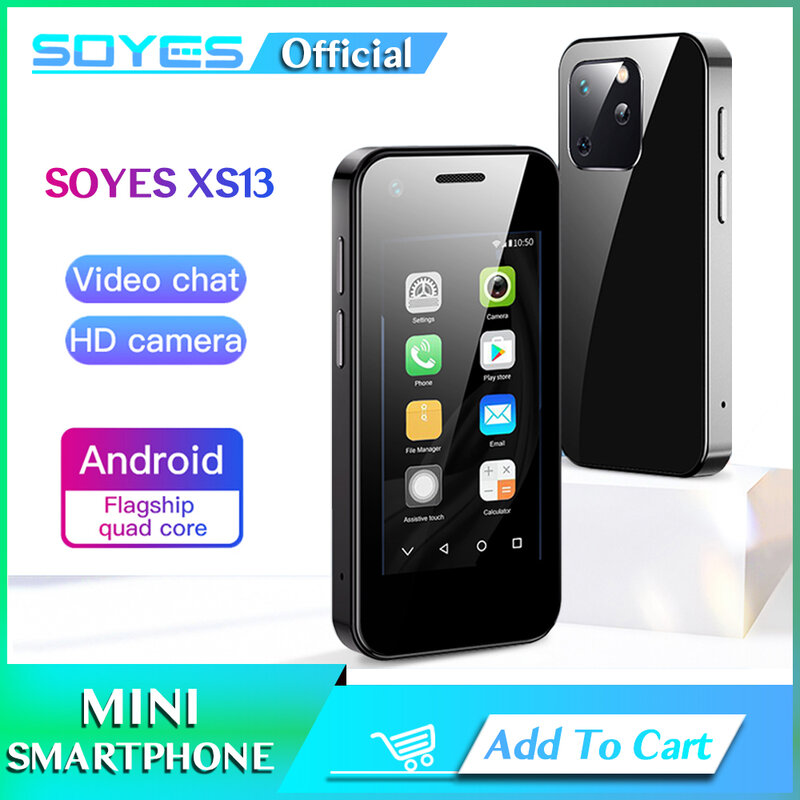 الأصلي SOYES XS13 الهاتف المحمول أندرويد الصغير ثلاثية الأبعاد الزجاج المزدوج سيم TF فتحة بطاقة 5MP كاميرا جوجل بلاي مخزن الهدايا الهاتف الذكي الصغيرة