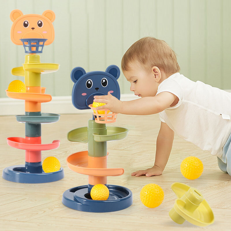 لعب اطفال ورضيع المتداول الكرة كومة برج لعبة تعليمية في وقت مبكر للأطفال الدورية المسار التعليمية الطفل هدية التراص لعبة للأطفال