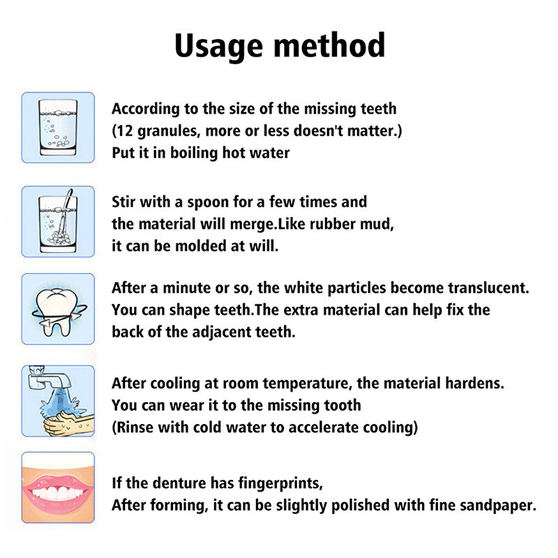 5-80 مللي الراتنج إصلاح الأسنان الغراء تشكيل ثغرات الأسنان ملء الصلبة المؤقتة إصلاح الأسنان Falseteeth الغراء سلامة لوازم طب الأسنان