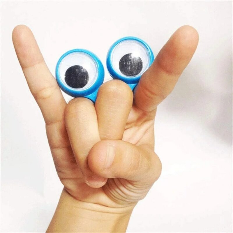 30 قطعة إصبع العين الدمى حلقات بلاستيكيّة مع تذبذب عيون أطفال لعب طفل حفلة حسنات عمليّة نكت لعبة مضحك الأطفال هدايا