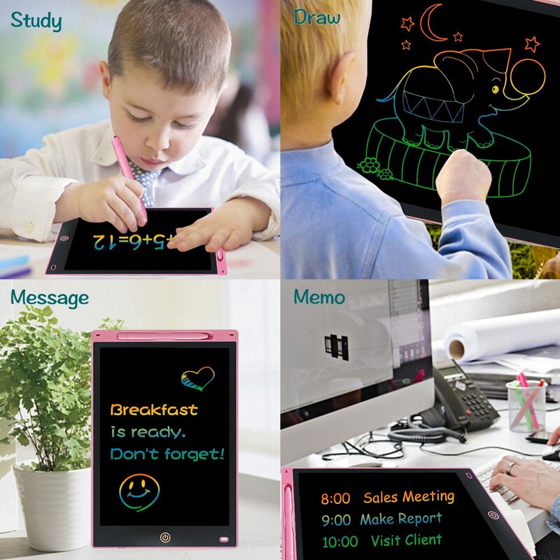لعب للأطفال التعليمية 10 بوصة LCD اللوحة الملونة الإلكترونية لوحة الرسم بخط اليد اللوحي الإلكترونية وسادة هدية