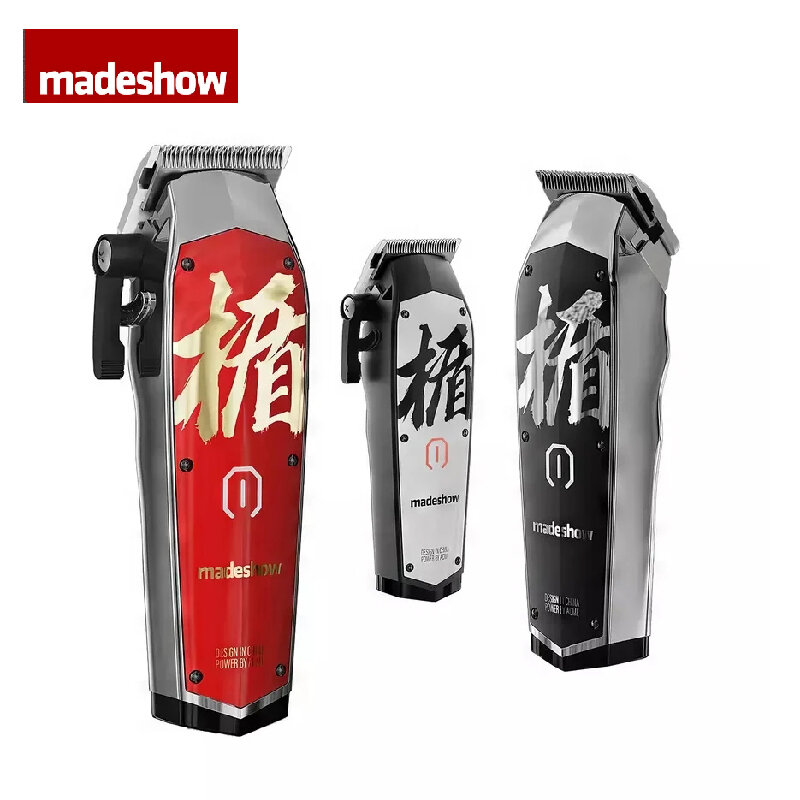 مقص شعر Madeshow M10 + M11 للرجال ، بطارية ليثيوم ، آلة تشذيب الشعر ، آلة قص الشعر لصالون الحلاقة ، آلة تشذيب اللحية