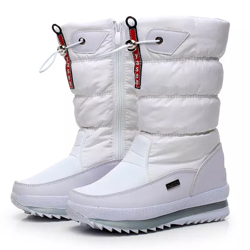 أحذية الثلوج سميكة للنساء, بوتس، مقاوم للماء خاصية عدم الإنزلاق، الشتاء