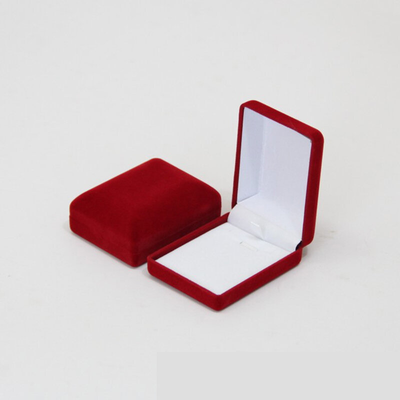 الجملة قلادة قلادة سلسلة تخزين حزمة هدية صندوق لينة أسود أزرق/أحمر/المخملية النعش الأقراط الطويلة مجوهرات المنظم صندوق