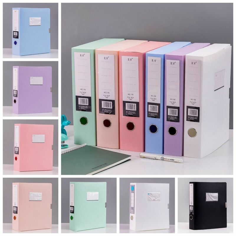 صندوق منظم ملفات A4 متعدد الوظائف ، حافظة مستندات سميكة ومتينة ، مشاريع ألوان موراندي بسيطة