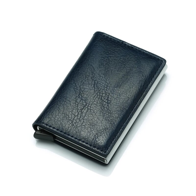 محفظة جلدية من ألياف الكربون ، حامل بطاقة مخصص ، أسود تتفاعل ، هدايا شخصية للرجال