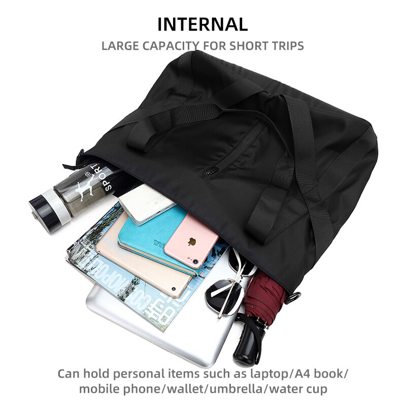 HK حقيبة حمل عادية للرجال حقيبة يد كبيرة الموضة للرجل سعة كبيرة عبر حقيبة الرجال تناسب لمسافات قصيرة حقيبة الكتف السفر