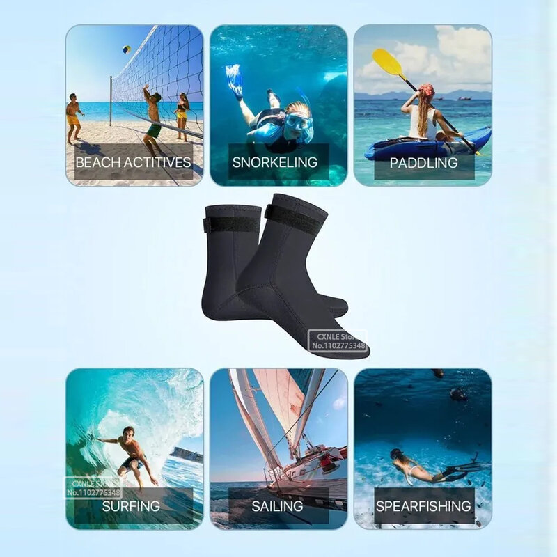 جوارب الغوص النيوبرين للرجال والنساء ، أحذية ركوب الأمواج الحرارية ، سريعة الجافة ، عدم الانزلاق أحذية السباحة ، جورب الشاطئ الدافئ ، بذلة ، 5 مللي متر